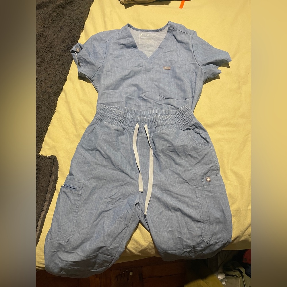 Figs Heather Indigo Scrub SET